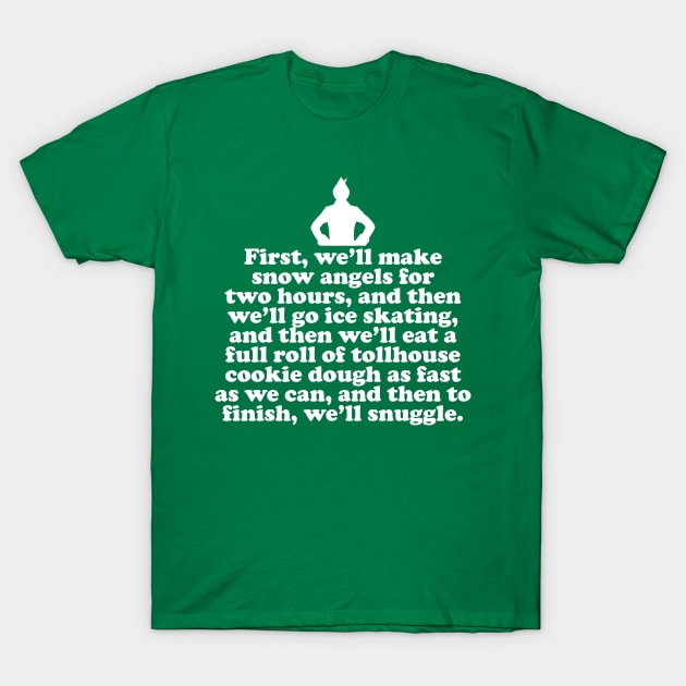 Elf Quote - Plans (White) T-Shirt by NorRadd Designs